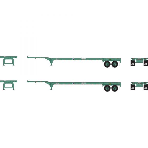 Athearn 26612   45' Container Chassis, China Shipping (2 Pack)