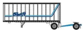 Trainworx 62876-01    28' Pup Van Trailer , Swift