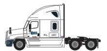 Trainworx 62588-03   Freightliner Cascadia Raised Roof Tractor, Werner