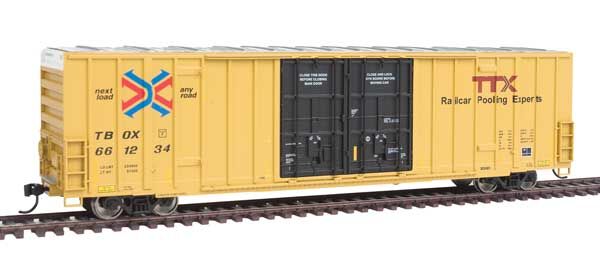 Walthers Mainline 3015   60′ High-Cube Plate F Boxcar, Trailer Train TTX #662098