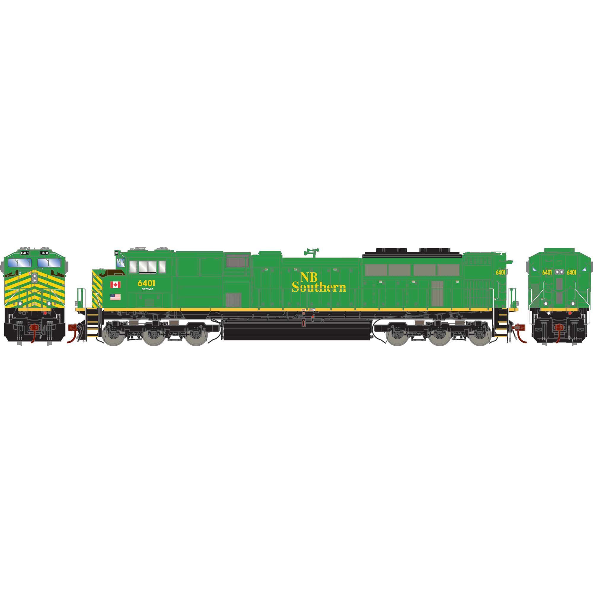 Athearn Genesis 75566 HO SD70M-2 Locomotive, NBSR #6401 - The Scuderia 46