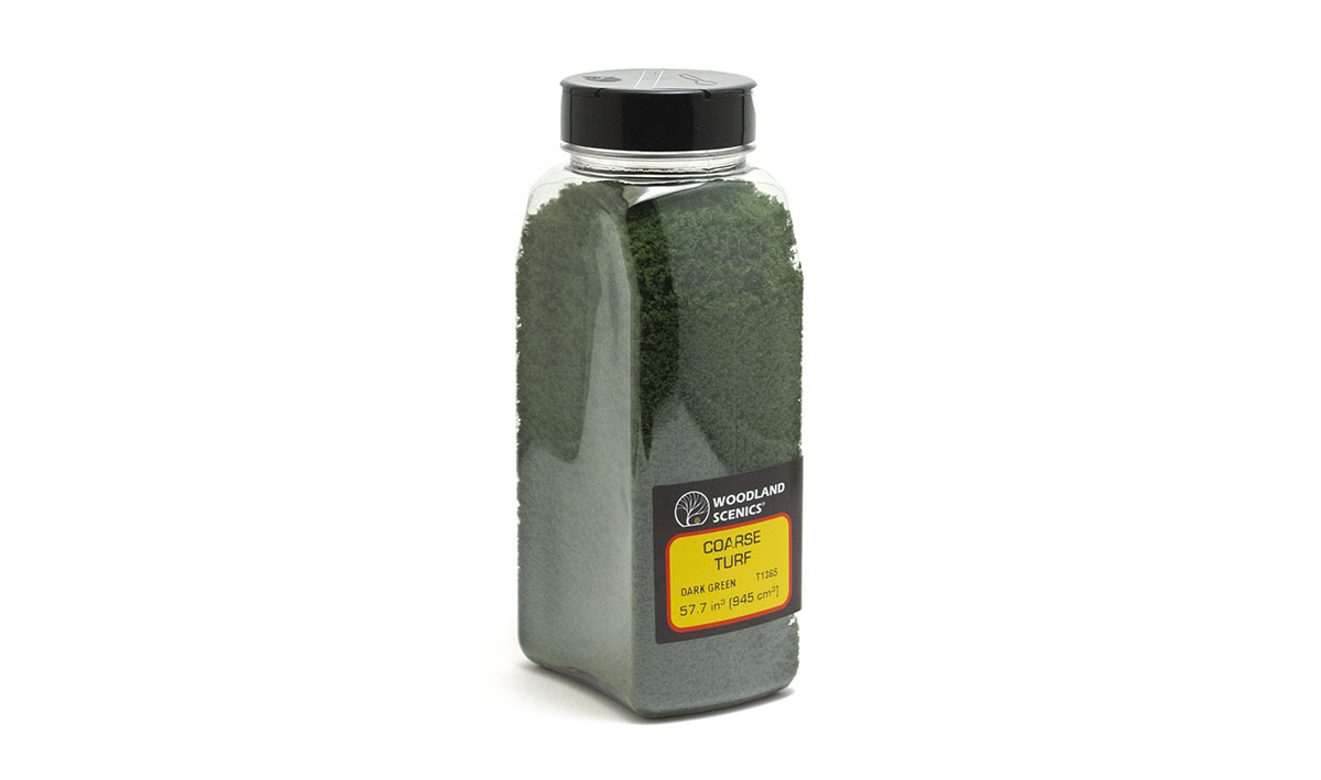 Woodland Scenics T1365  Coarse Turf Dark Green Shaker