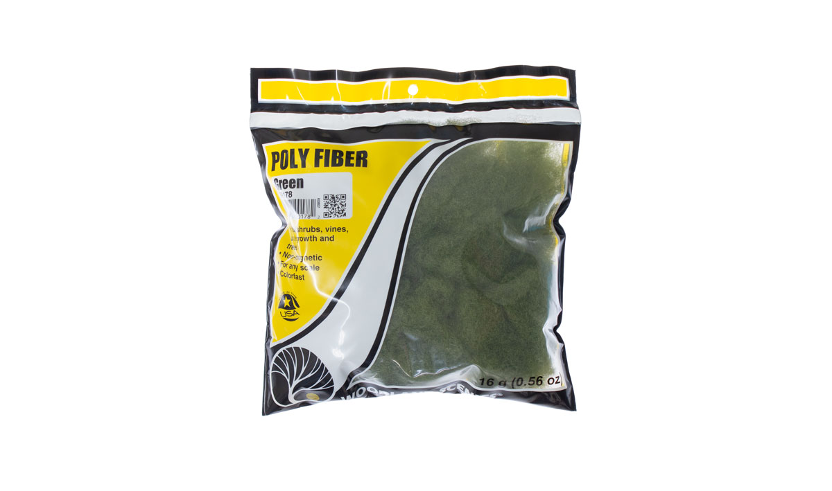 Woodland Scenics FP178  Poly Fiber Green 16 g (0.56 oz)