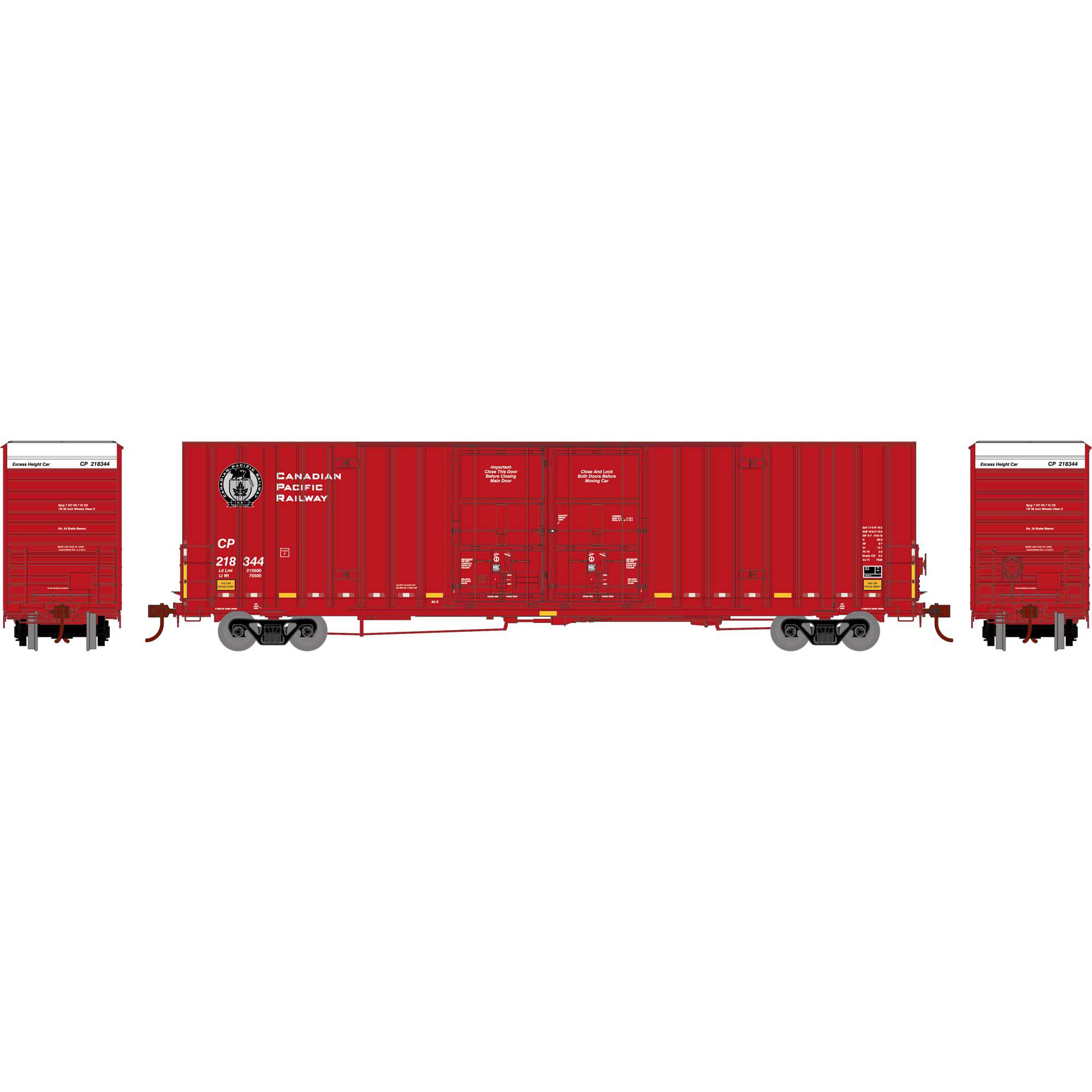 Athearn 75317  HO 60' Gunderson Box, CPR #218344