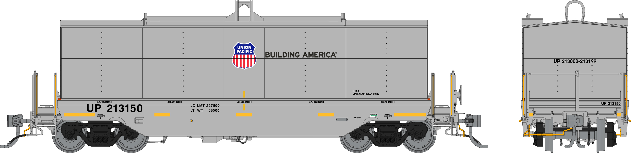 Rapido Trains 168006-1  HO Greenbrier Coil Car, Union Pacific #213009
