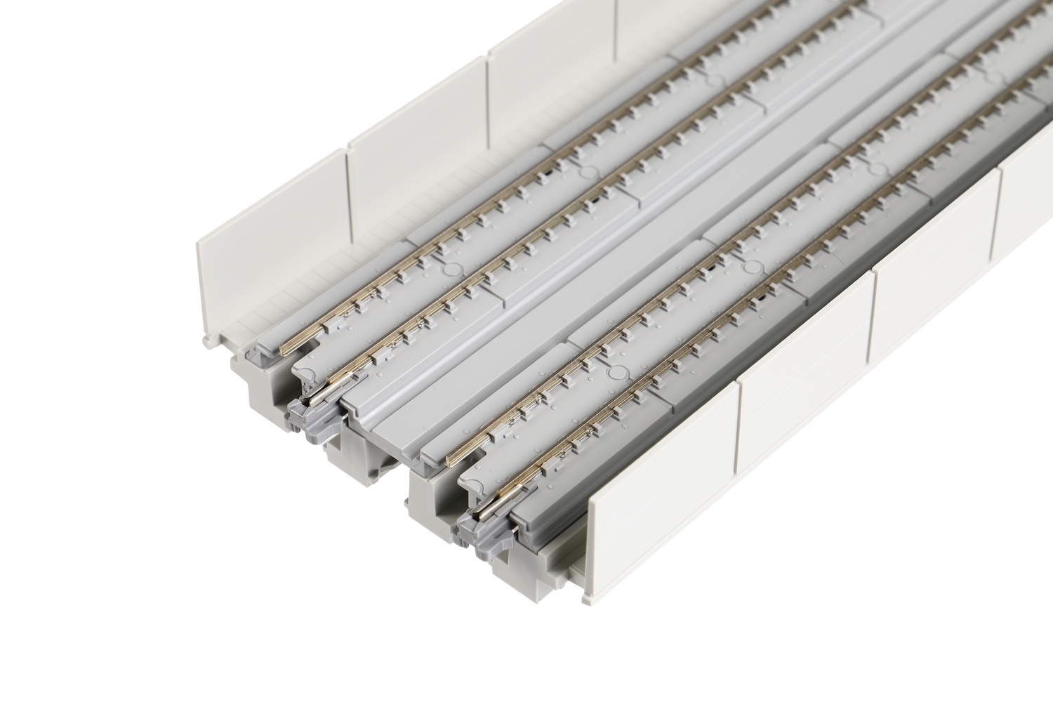Kato 20401  N Double-Track Straight Viaduct -- 9-3/4" 24.8cm pkg(2)
